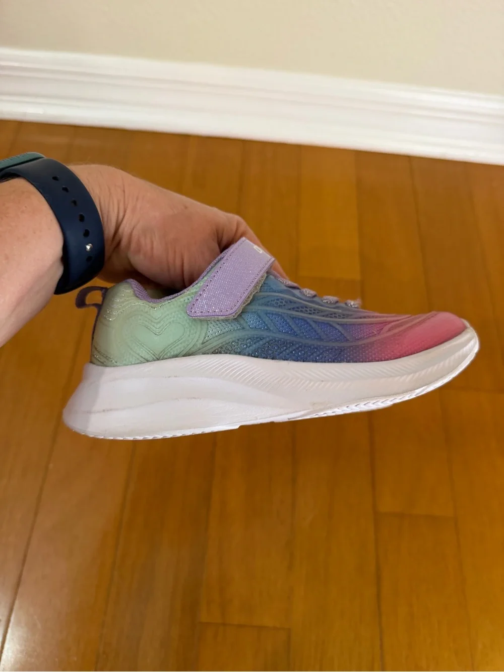 Dream Pairs Girls Size 12 Rainbow Glitter Sneakers